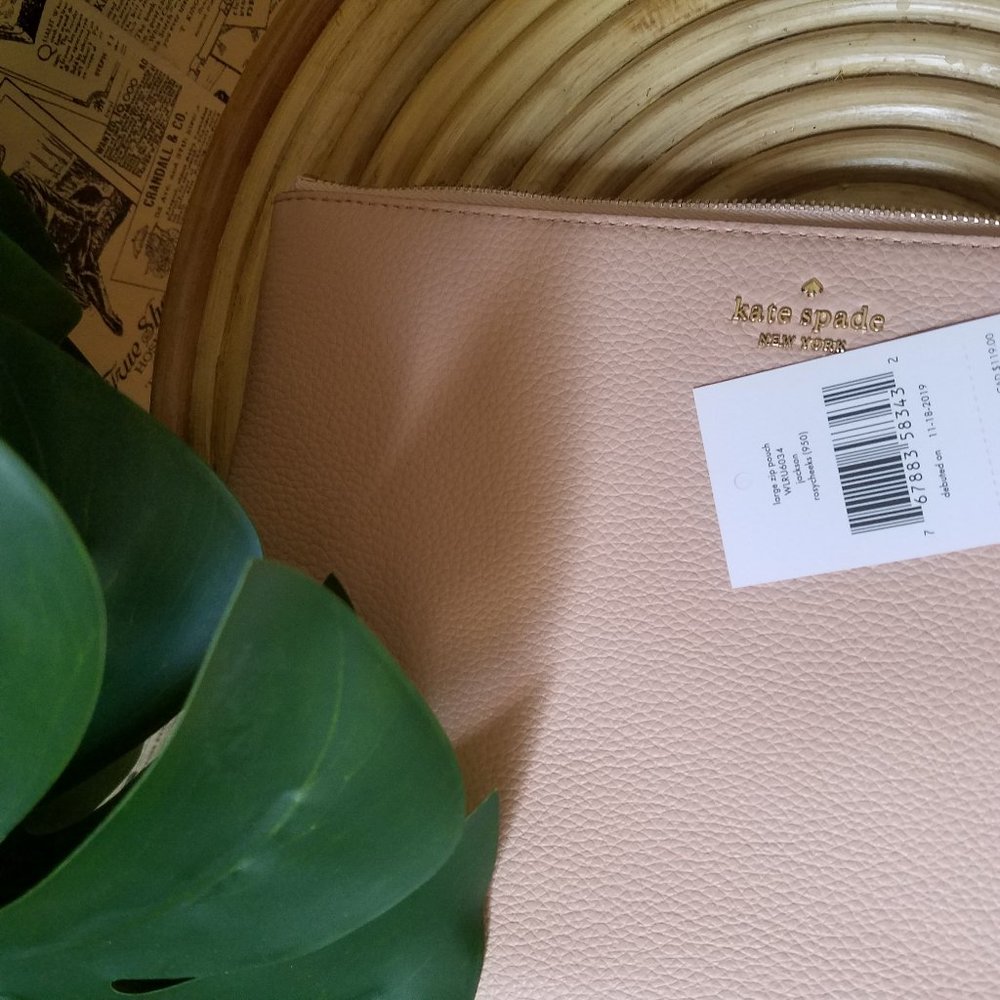 Jackson Large Zip Pouch Rosy cheeks Kate Spade - Picture 7 of 7